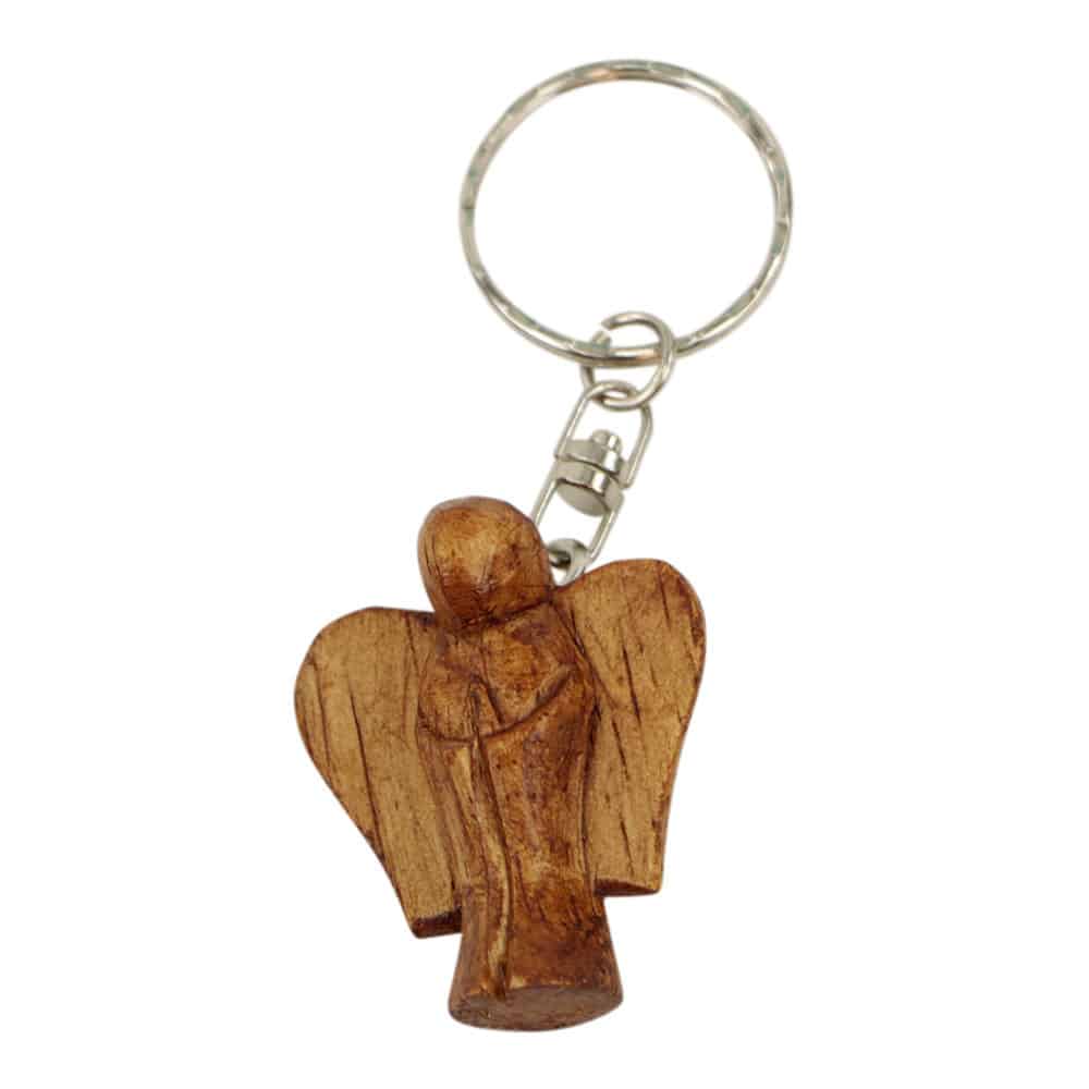 Beschermengel Sleutelhanger Bruin Hout Sarana