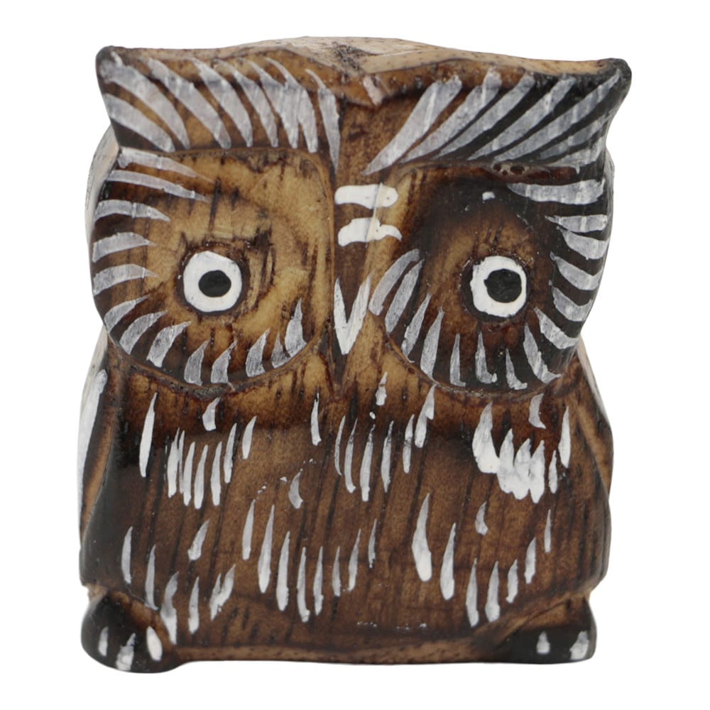 Houten Uil Decoratie Naturel Sarana 10g