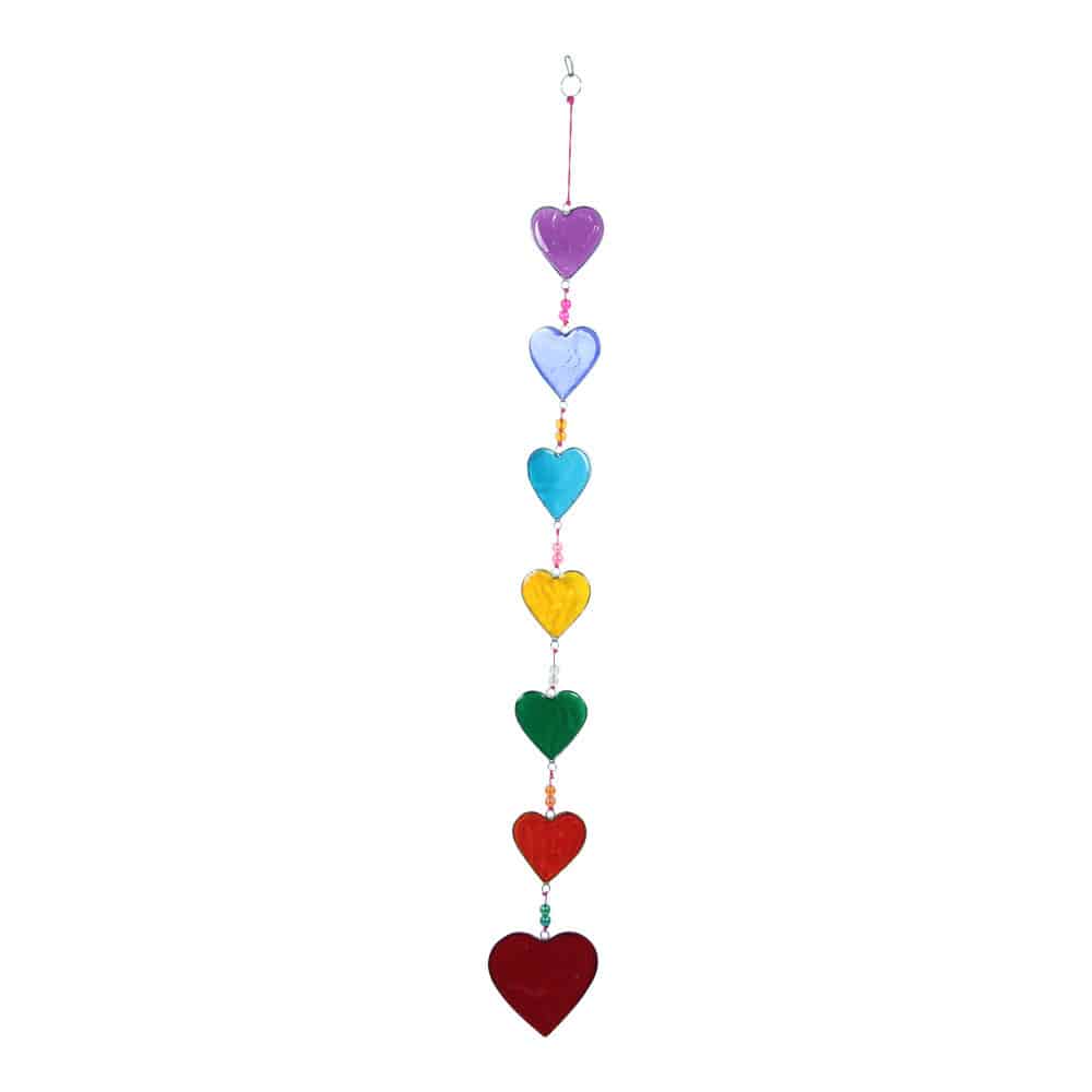 Meerkleurig Sarana Harten Ornament Hars Decoratie