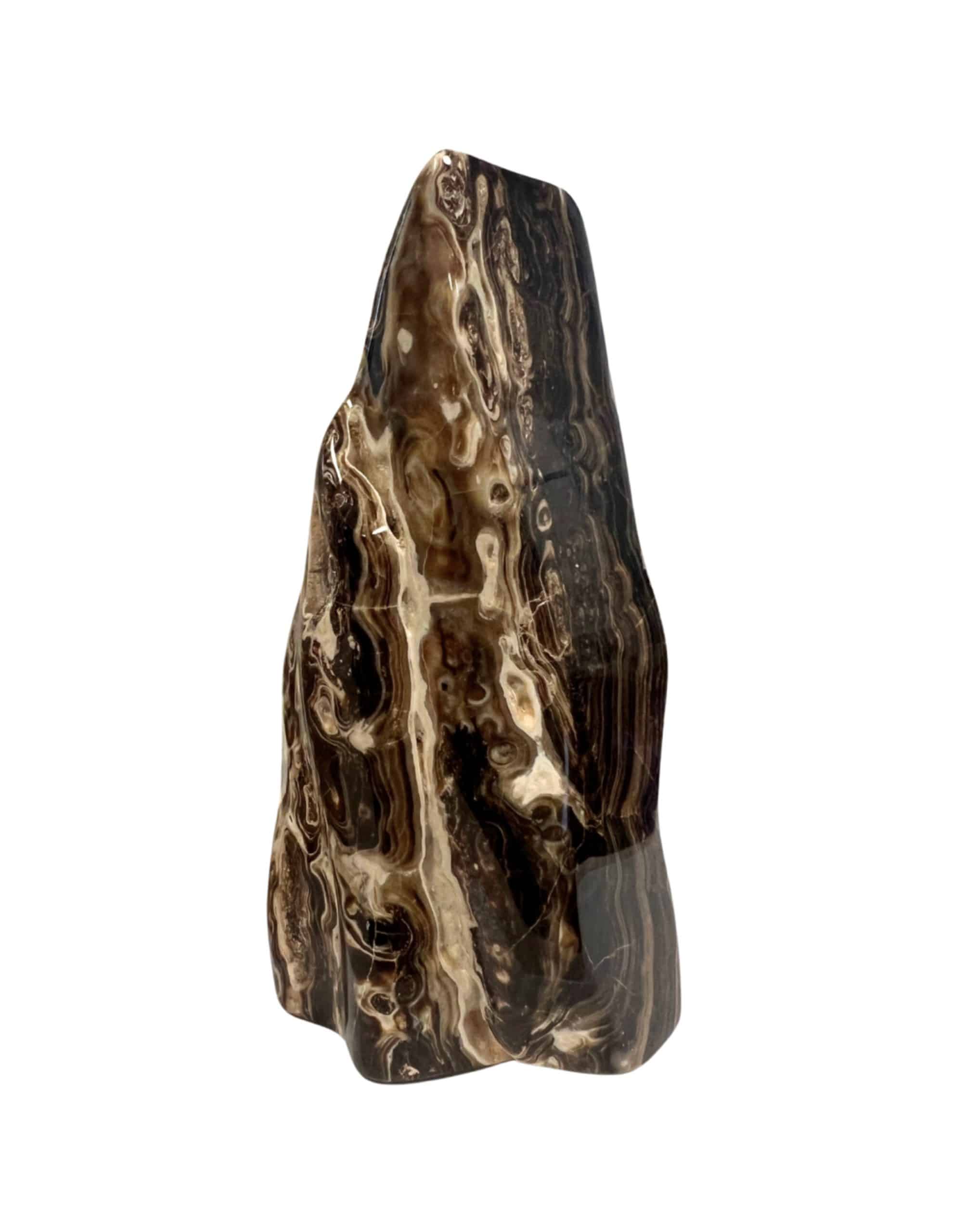Aragoniet bruin edelsteen sculptuur nr.01