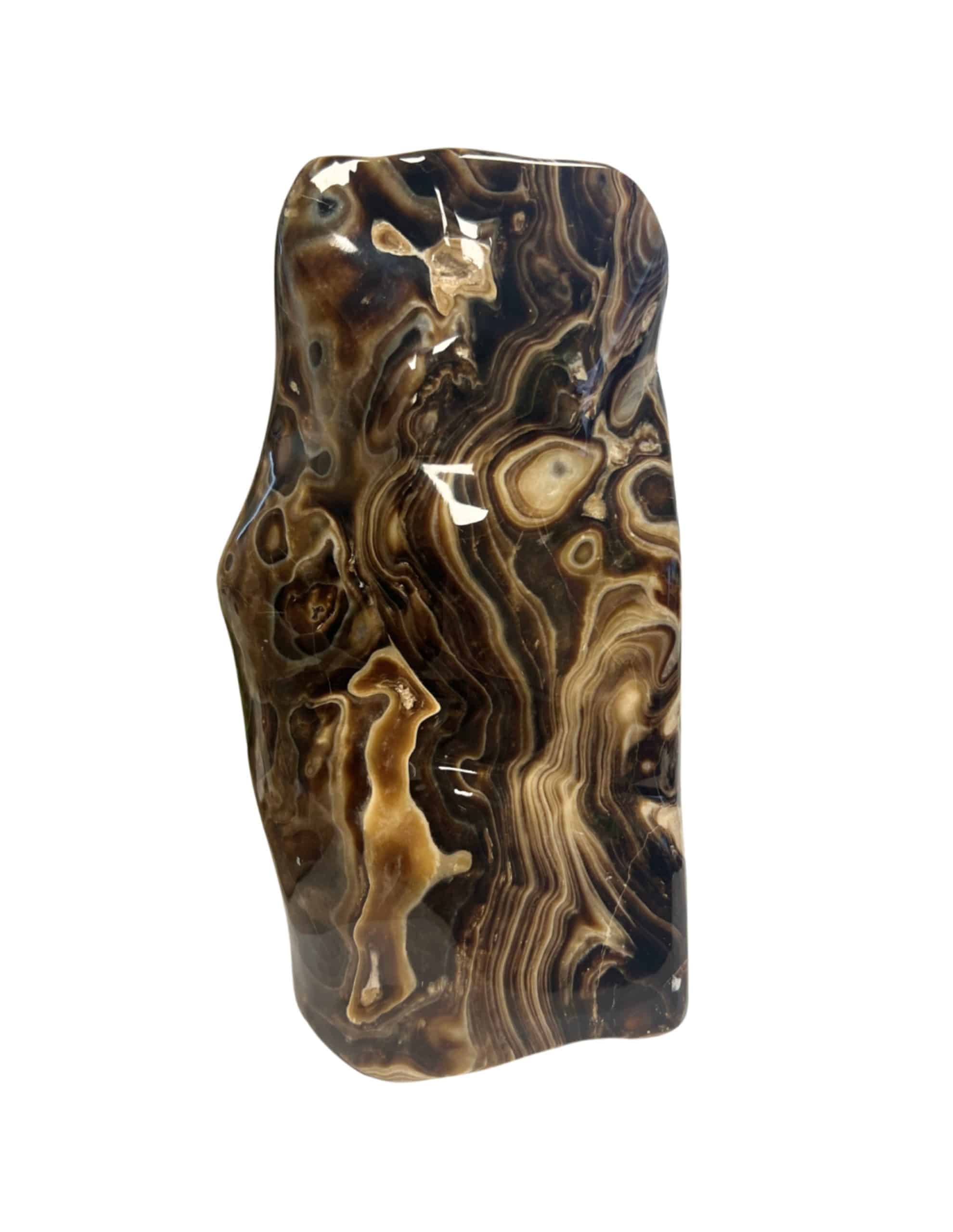 Aragoniet bruin edelsteen sculptuur nr.04