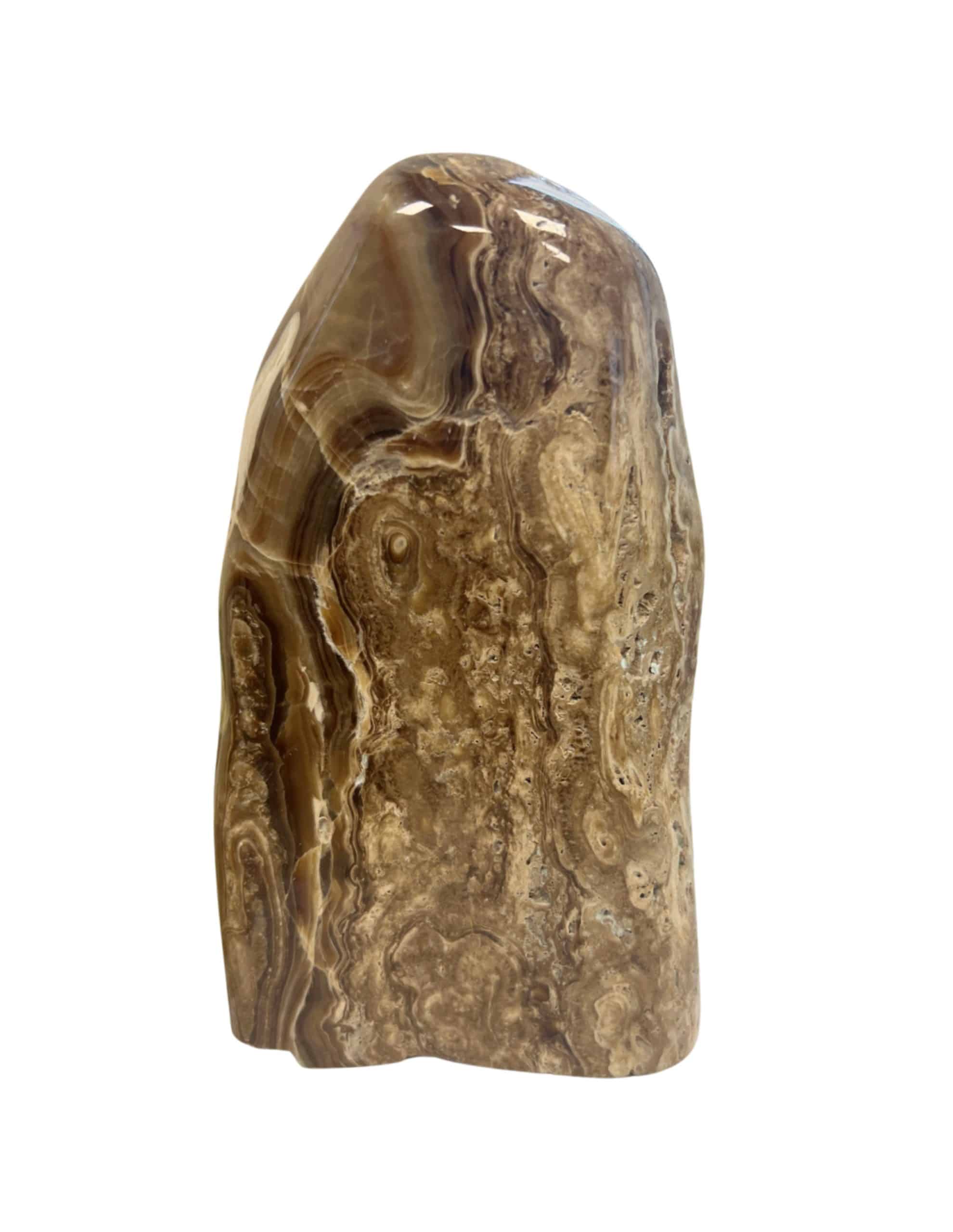 Aragoniet bruin edelsteen sculptuur nr.05