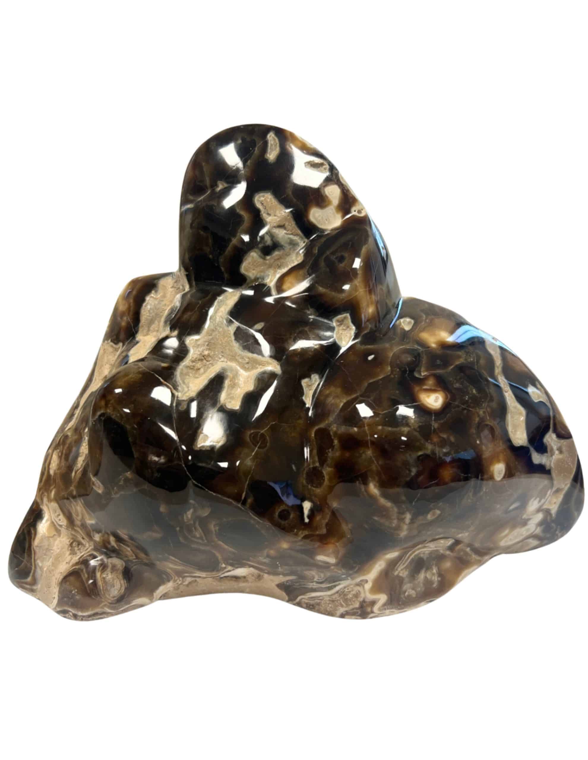 Aragoniet bruin edelsteen sculptuur nr.07