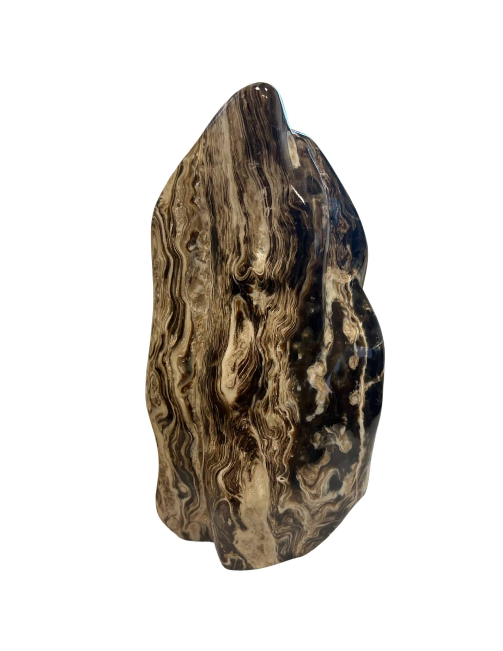Aragoniet bruin edelsteen sculptuur nr.08