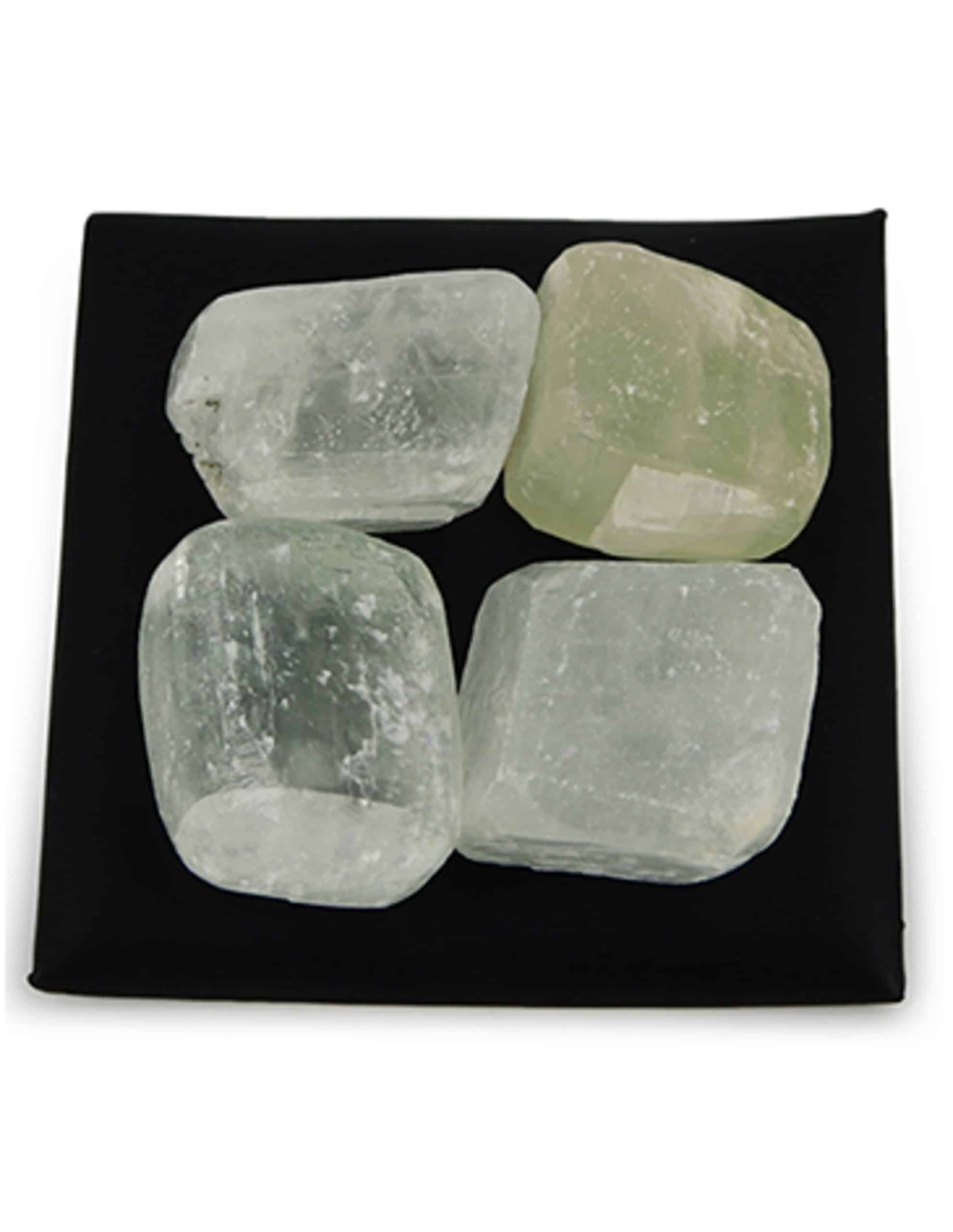 Calciet wit trommelstenen - Icecubes 500 gr.(mt3)