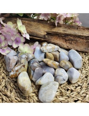 Chalcedoon Trommelstenen 500g Brazilië