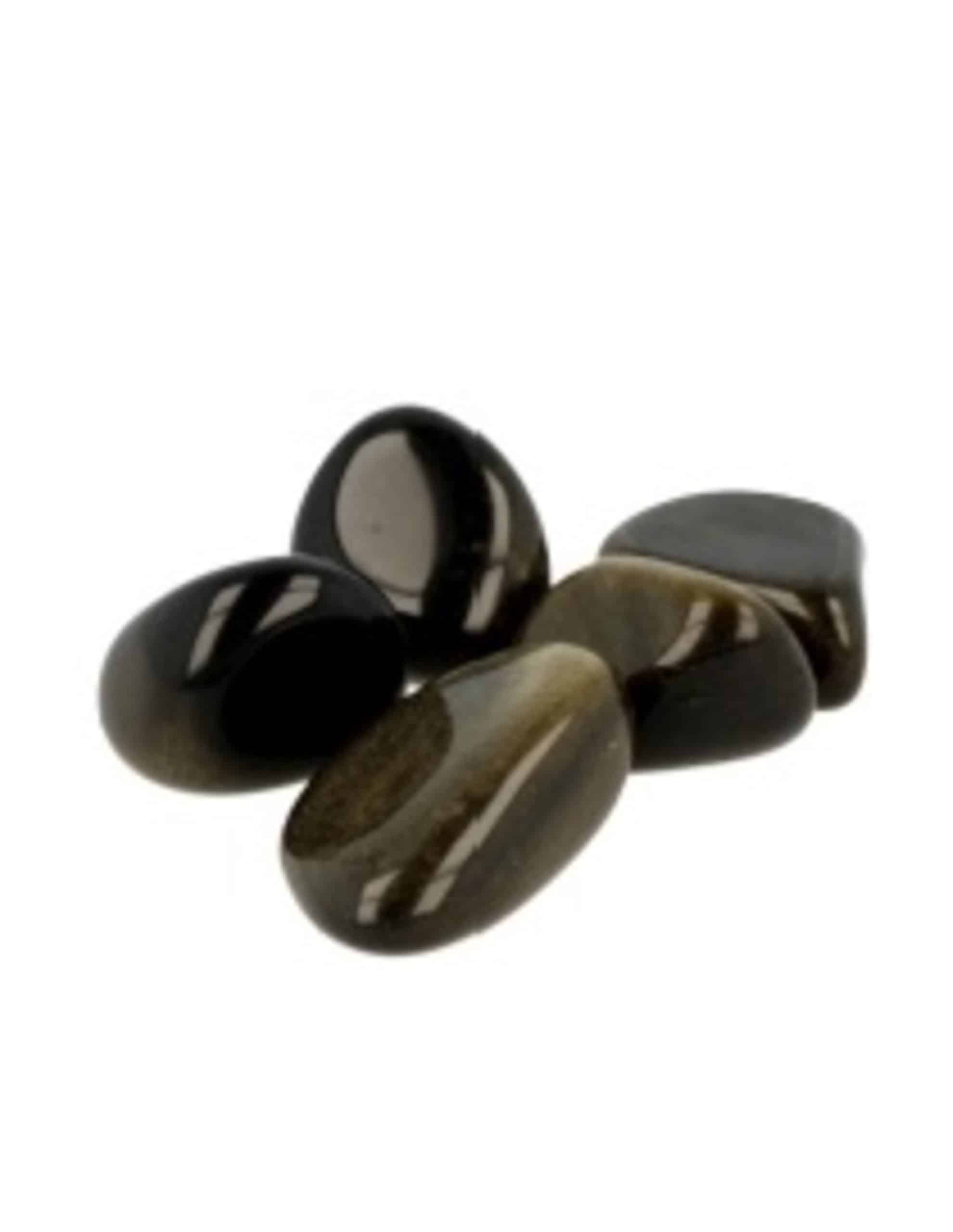 Obsidiaan goud trommelstenen 250 gr. (mt3)
