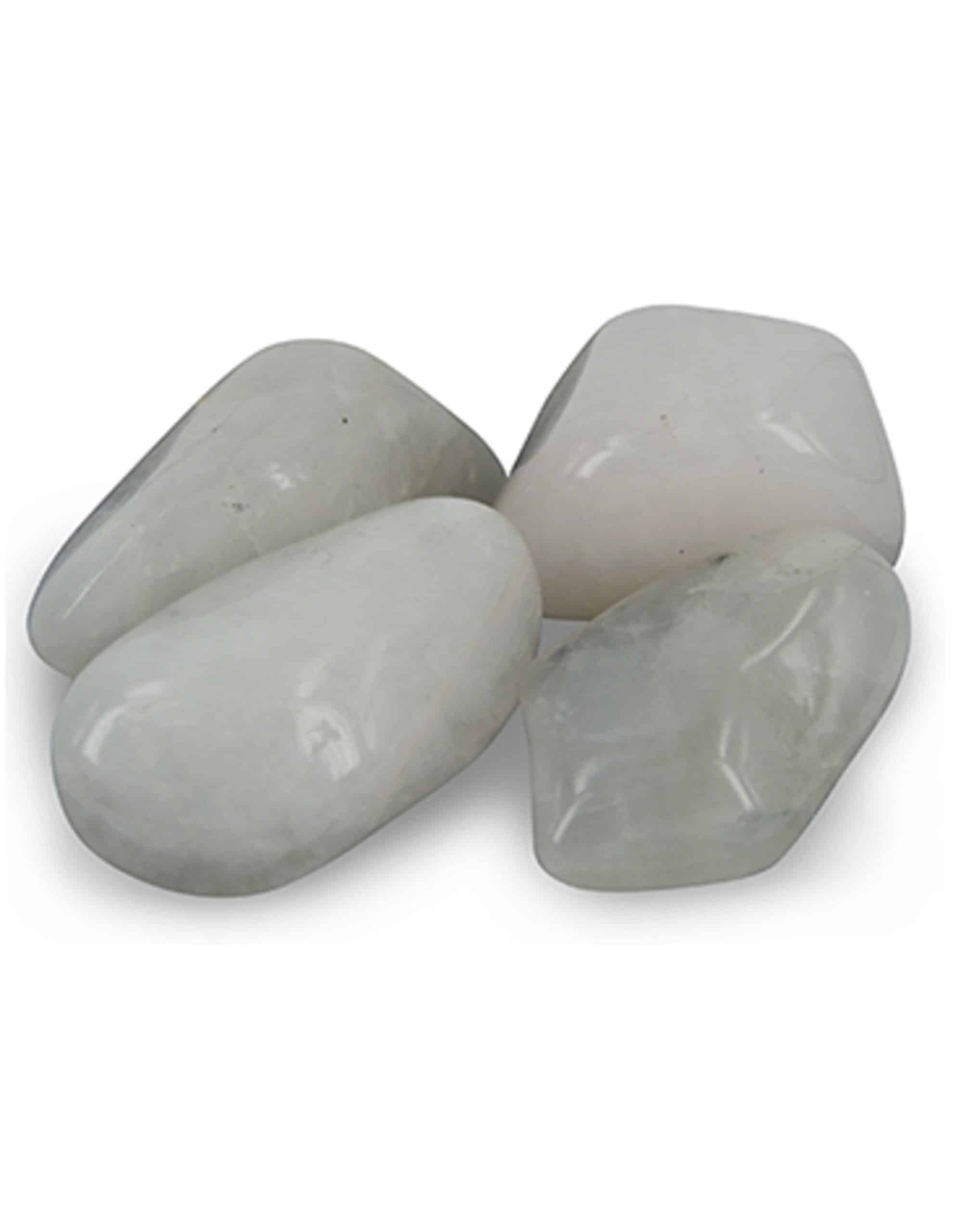 Petaliet wit trommelstenen 250 gr. (mt3)