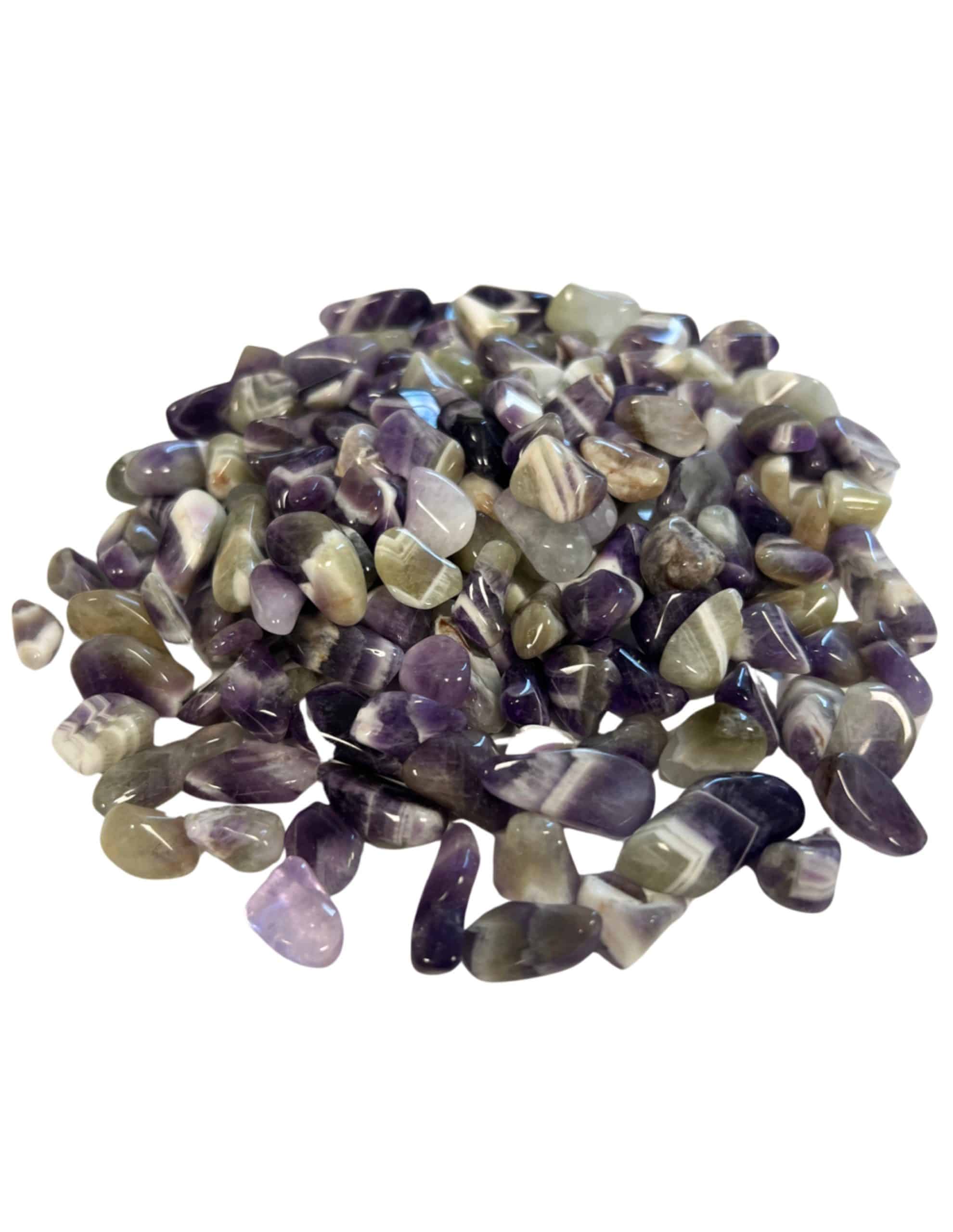 Prasioliet trommelstenen 250 gr. (mt2)
