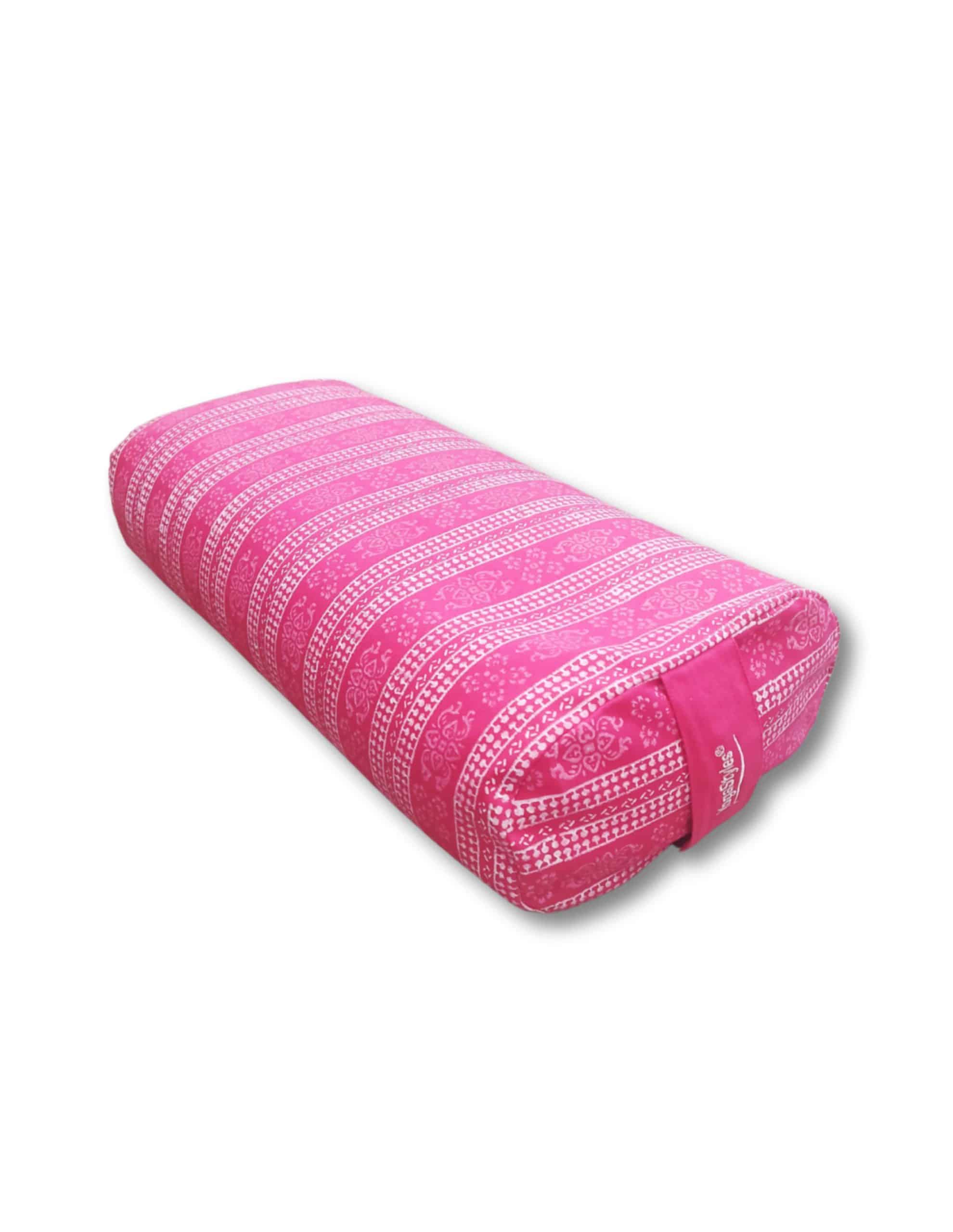 YogaStyles Bolster ovaal roze & wit