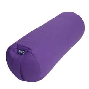 Yoga Bolster Paars Rond Katoen - Effen - 59 x 21,5 cm