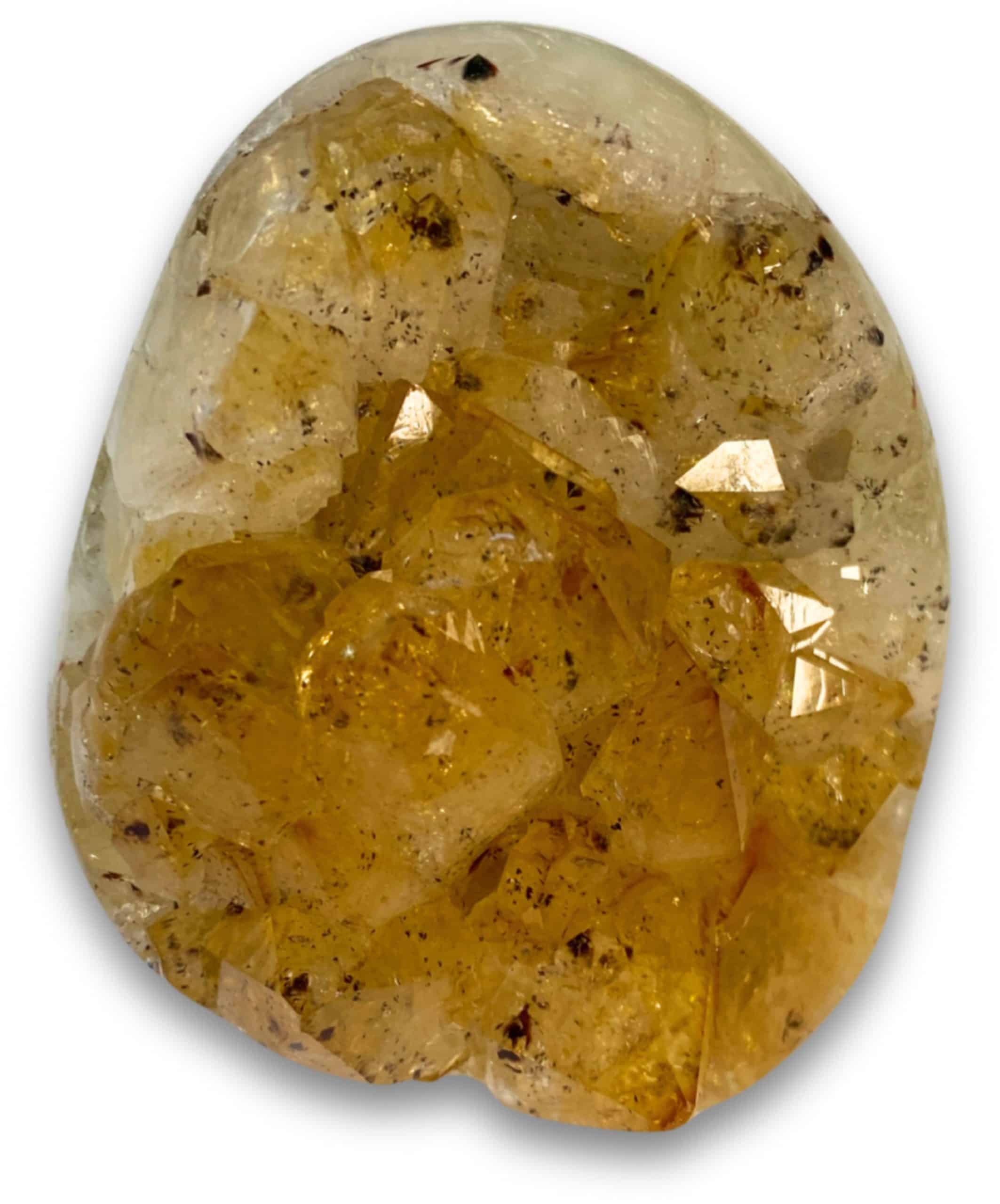 Citrien Geel Kristal Ruw Braziliaans Decoratief Stuk