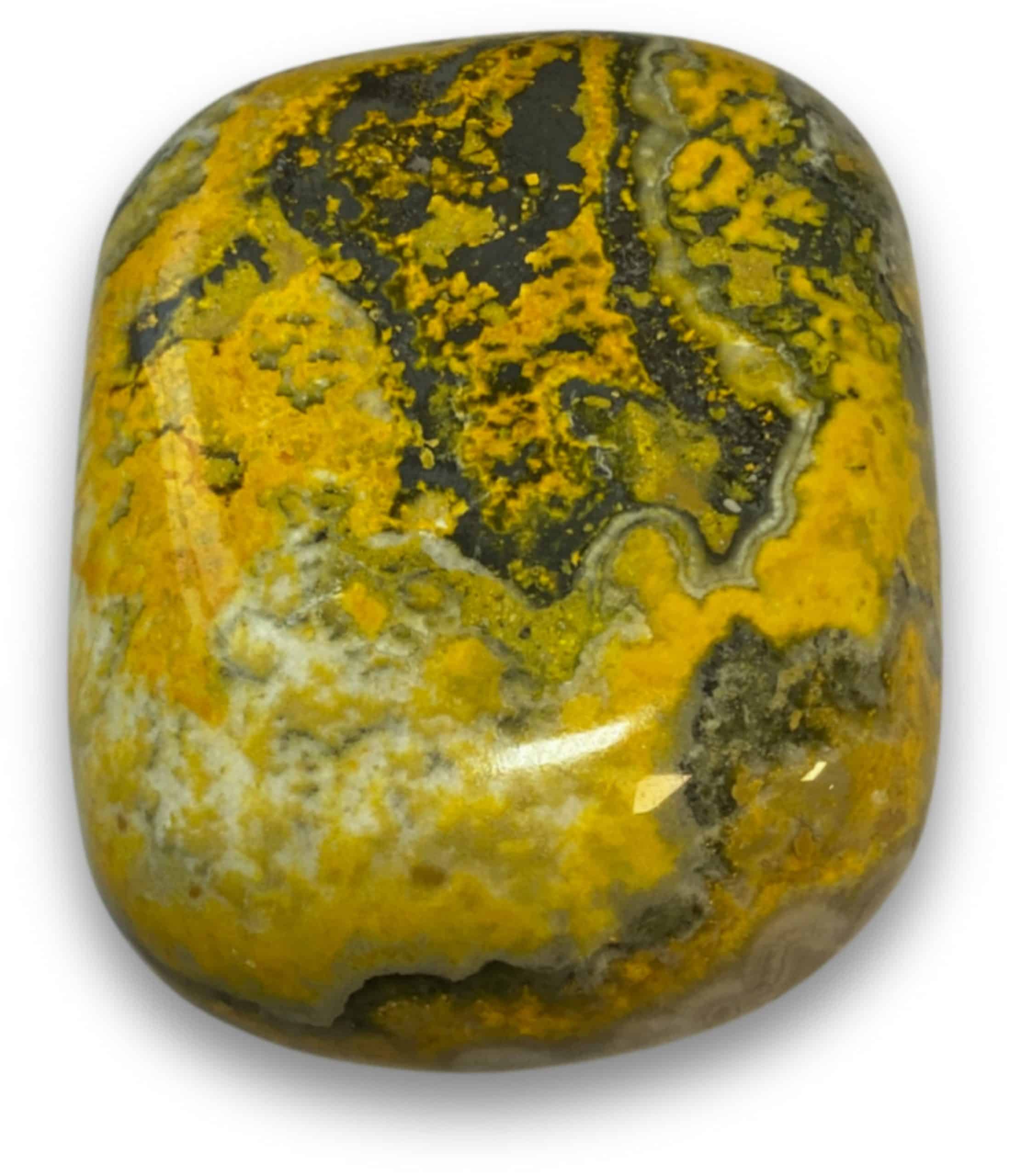 Jaspis Bumblebee Sculptuur Indonesië Decoratieve Steen Kleurpatronen