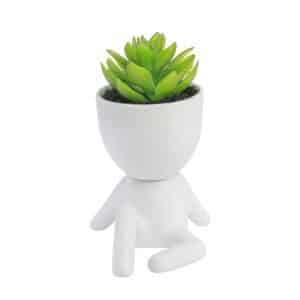 Bloempot Mannetje Chillend Wit